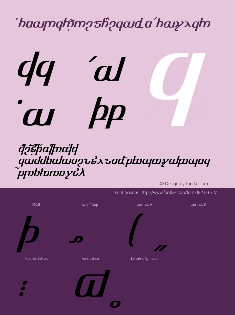 TengwarOptimeDiagon Regular Version 001.000 Font Sample