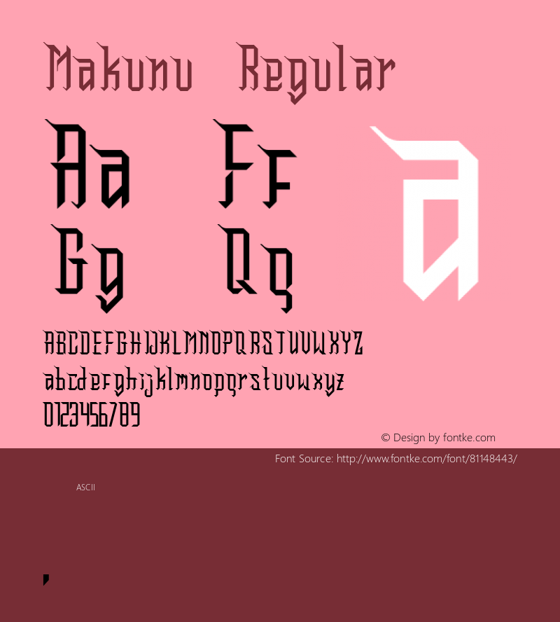 Makunu Regular Version 1.000 Font Sample