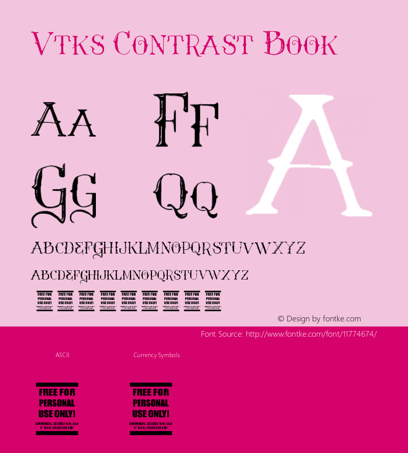 Vtks Contrast Book Version 1.00 December 13, 20 Font Sample