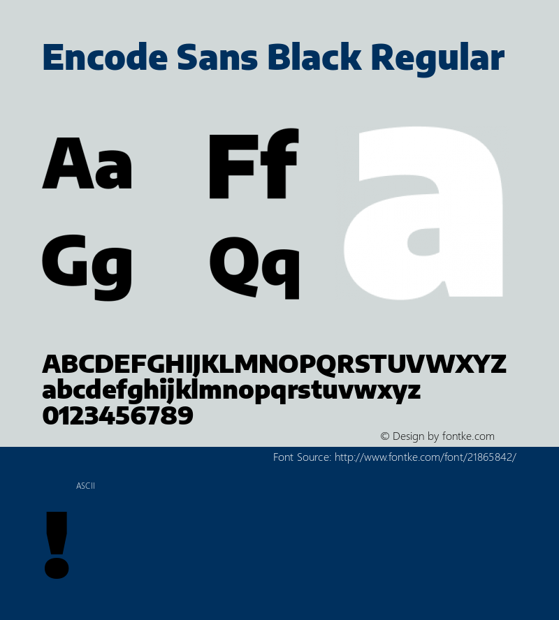 EncodeSansBlack Version 1.0 Font Sample