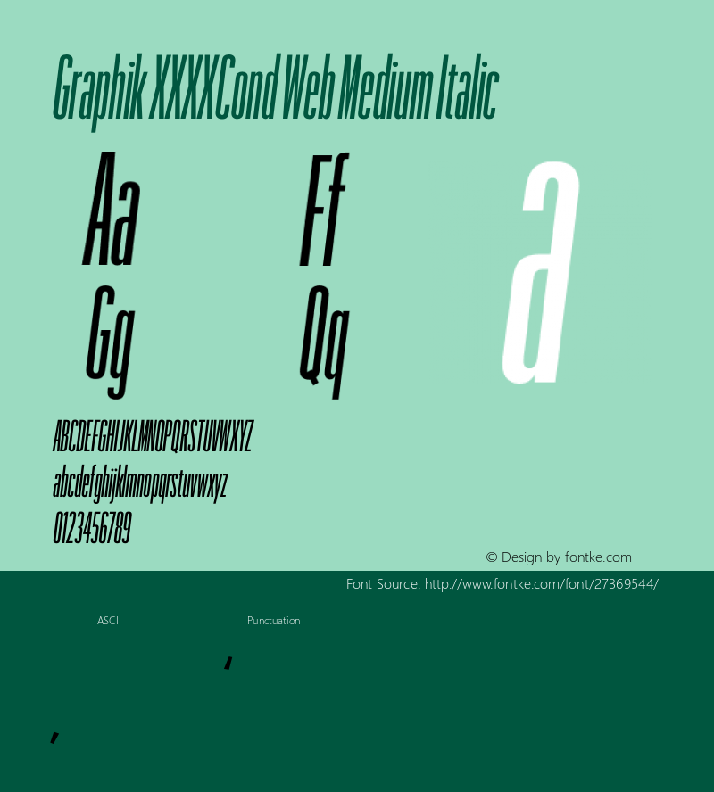 Graphik XXXXCond Web Medium Italic Version 1.1 2017 Font Sample