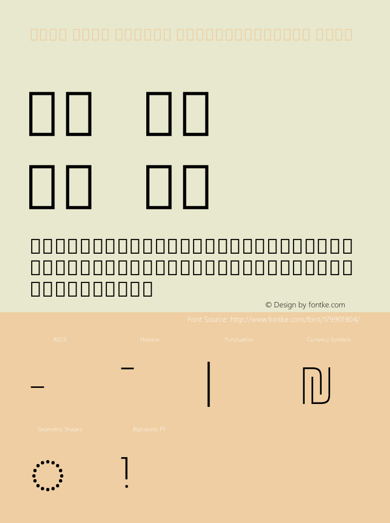 Noto Sans Hebrew ExtraCondensed Thin Version 3.000; ttfautohint (v1.8.4) -l 8 -r 50 -G 200 -x 14 -D hebr -f none -a qsq -X 