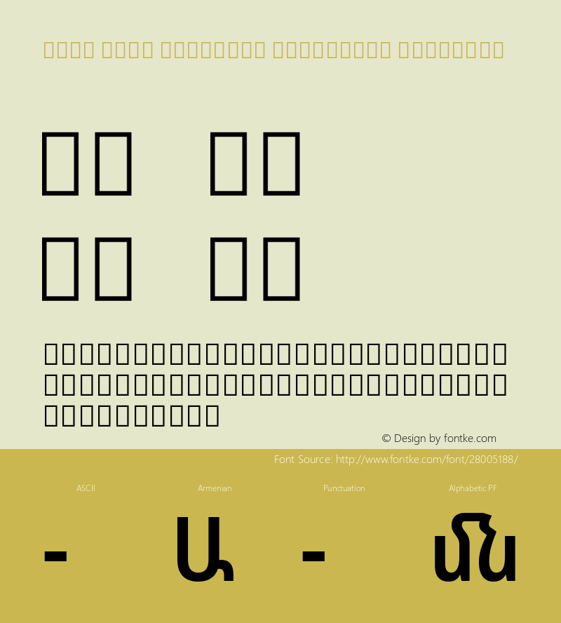 Noto Sans Armenian Condensed SemiBold Version 2.040; ttfautohint (v1.8.2) Font Sample