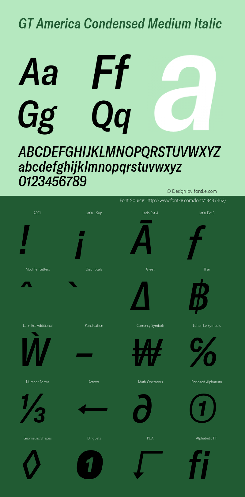 GT America Condensed Medium Italic Version 4.001;PS 004.001;hotconv 1.0.88;makeotf.lib2.5.64775 Font Sample