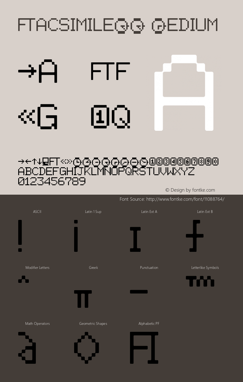 FacsimileLL Medium Version 001.000 Font Sample