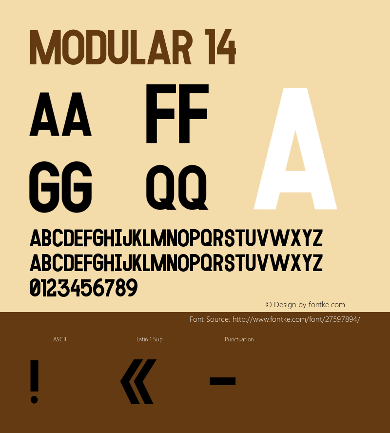 MODULAR 14 Version 1.001;PS 001.001;hotconv 1.0.88;makeotf.lib2.5.64775 Font Sample