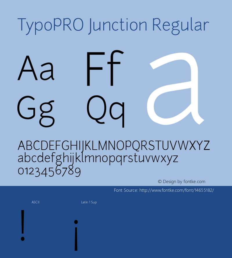 TypoPRO Junction Regular Version 1.002 Font Sample