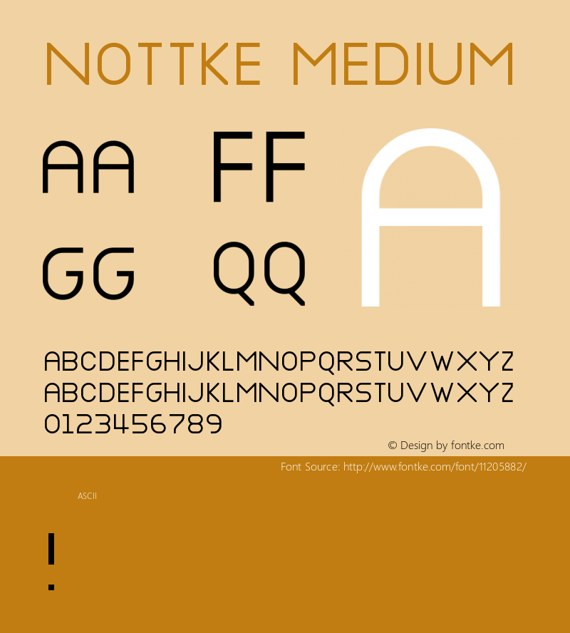 Nottke Medium Version 001.000 Font Sample