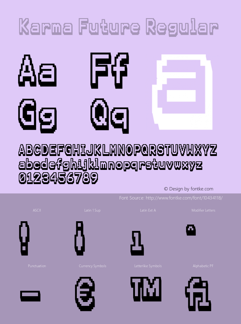 Karma Future Regular Version 3.001 Font Sample