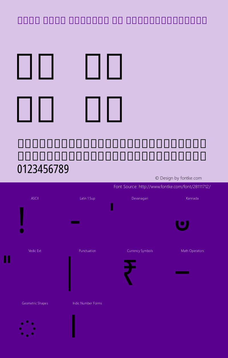 Noto Sans Kannada UI ExtraCondensed Version 2.000 Font Sample