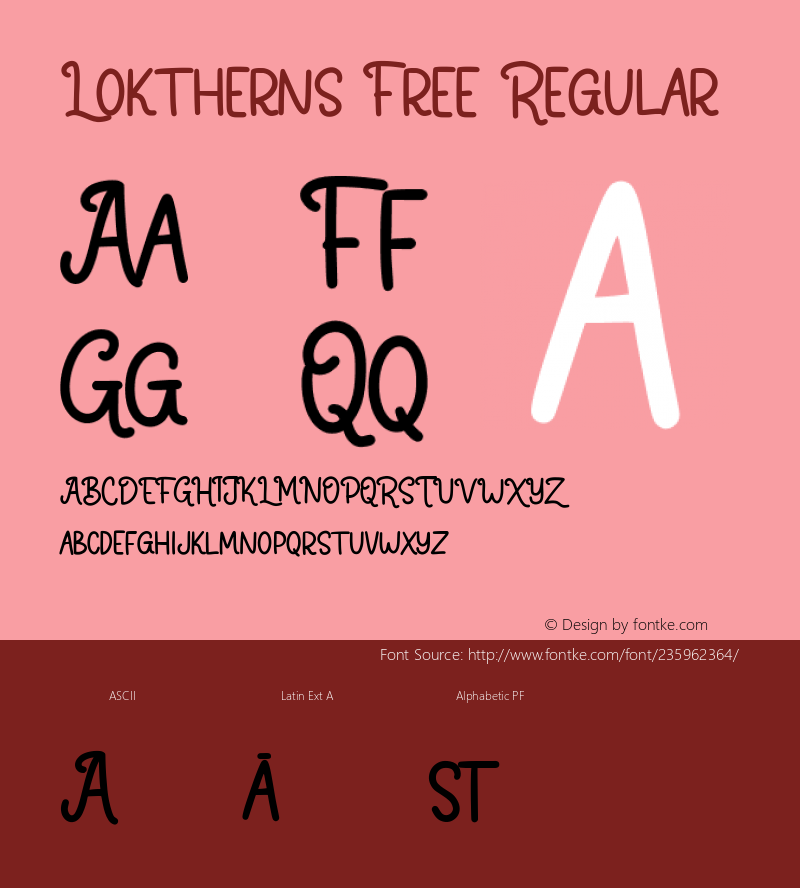 Loktherns Free Regular Version 1.000图片样张