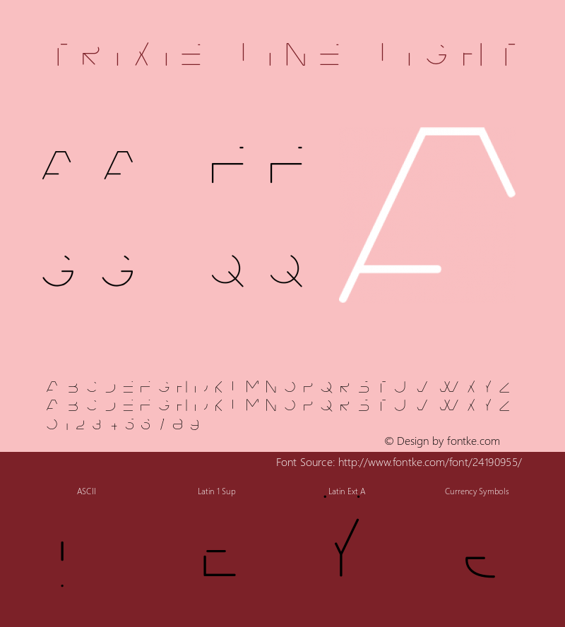 Trixie-LineLight Version 1.000;PS 001.001;hotconv 1.0.56 Font Sample