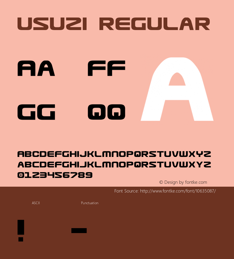 Usuzi Regular 1 Font Sample