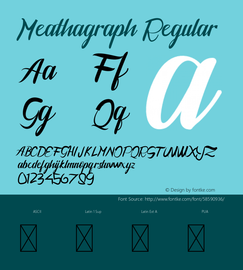 MeathagraphRegular Version 1.003;Fontself Maker 3.5.1 Font Sample