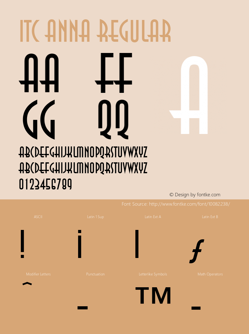 ITC Anna Regular 001.000 Font Sample