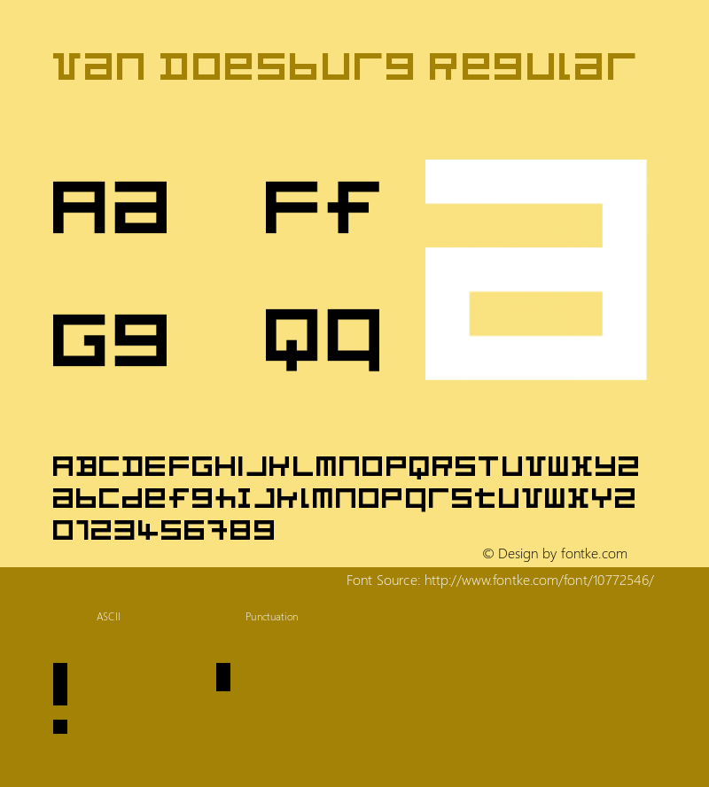 Van Doesburg Regular Version 1.0 Font Sample