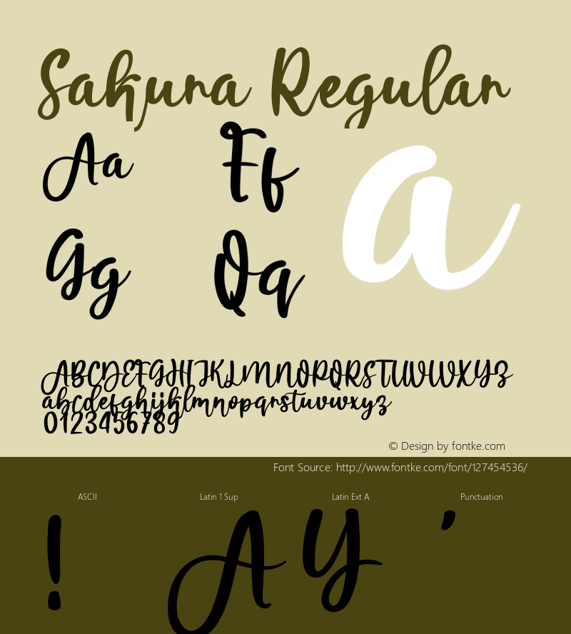 Sakura Version 1.004;Fontself Maker 3.5.2 Font Sample