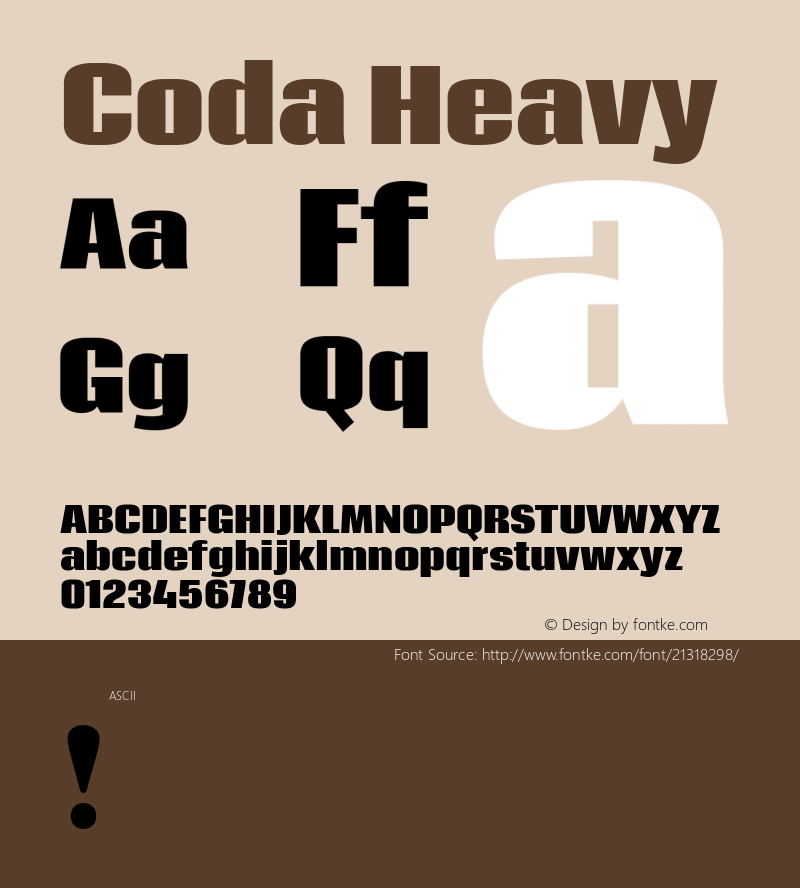 Coda Heavy  Font Sample