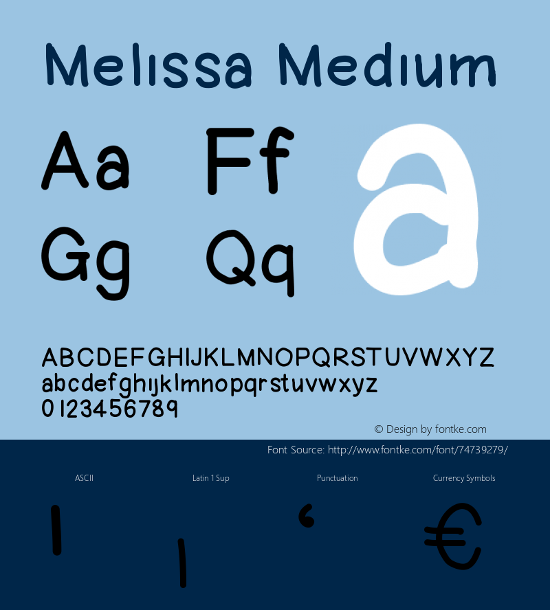 Melissa Version 001.000 Font Sample