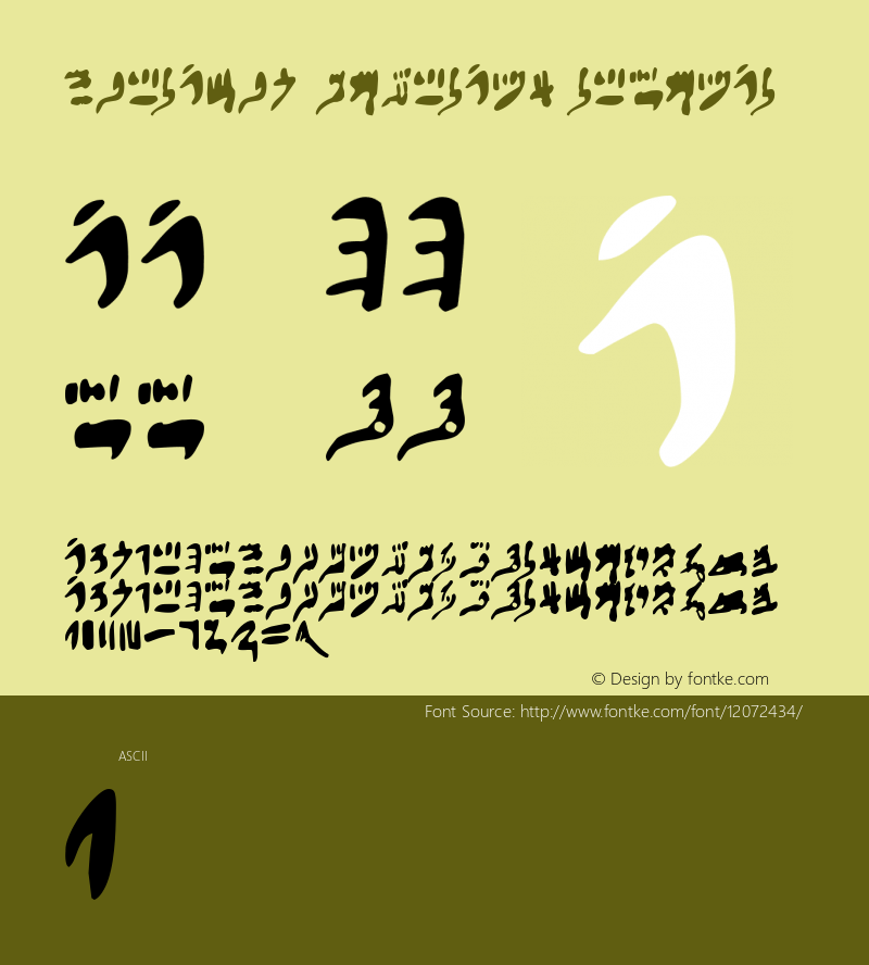 Hieratic Numerals Regular Version 1.000 Font Sample