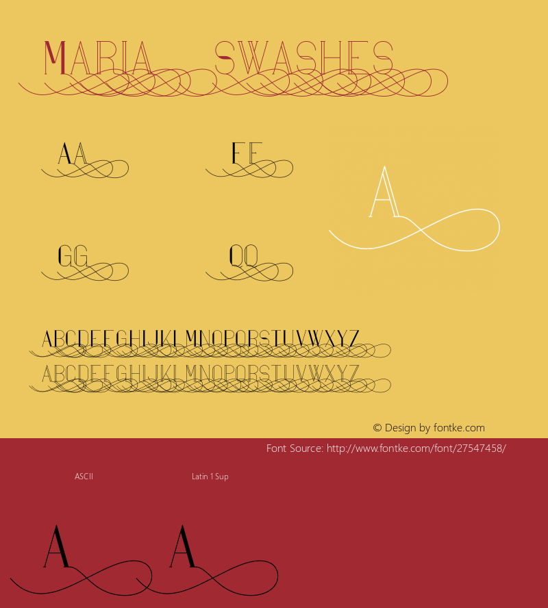 Maria Swashes3 Version 1.002;Fontself Maker 2.1.2 Font Sample