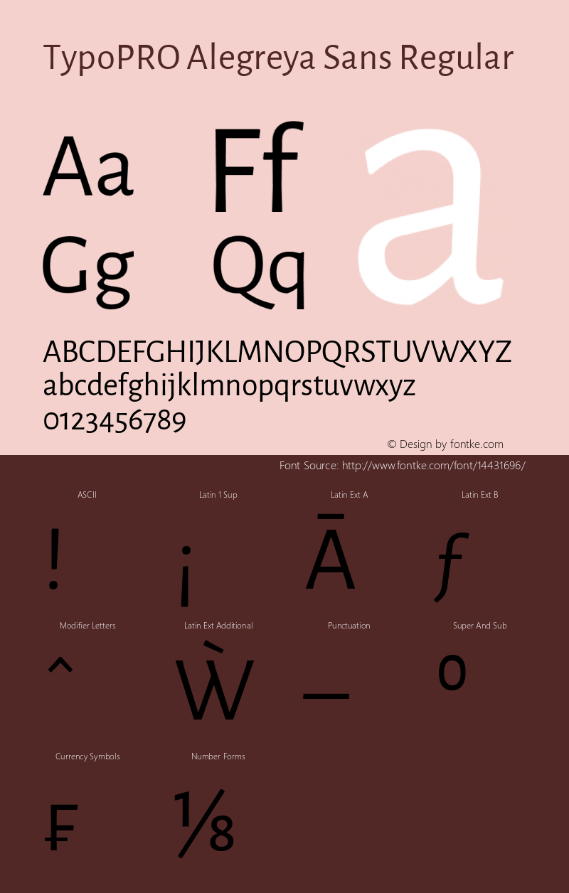 TypoPRO Alegreya Sans Regular Version 1.000;PS 001.000;hotconv 1.0.70;makeotf.lib2.5.58329 DEVELOPMENT Font Sample