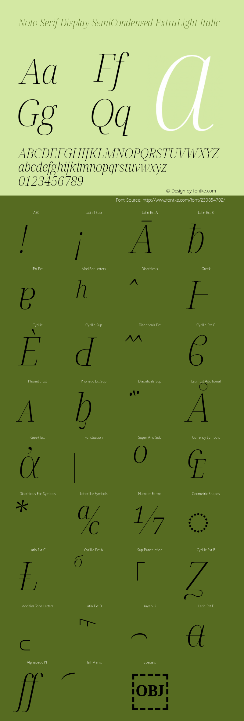 Noto Serif Display SemiCondensed ExtraLight Italic Version 2.007; ttfautohint (v1.8) -l 8 -r 50 -G 200 -x 14 -D latn -f none -a qsq -X 