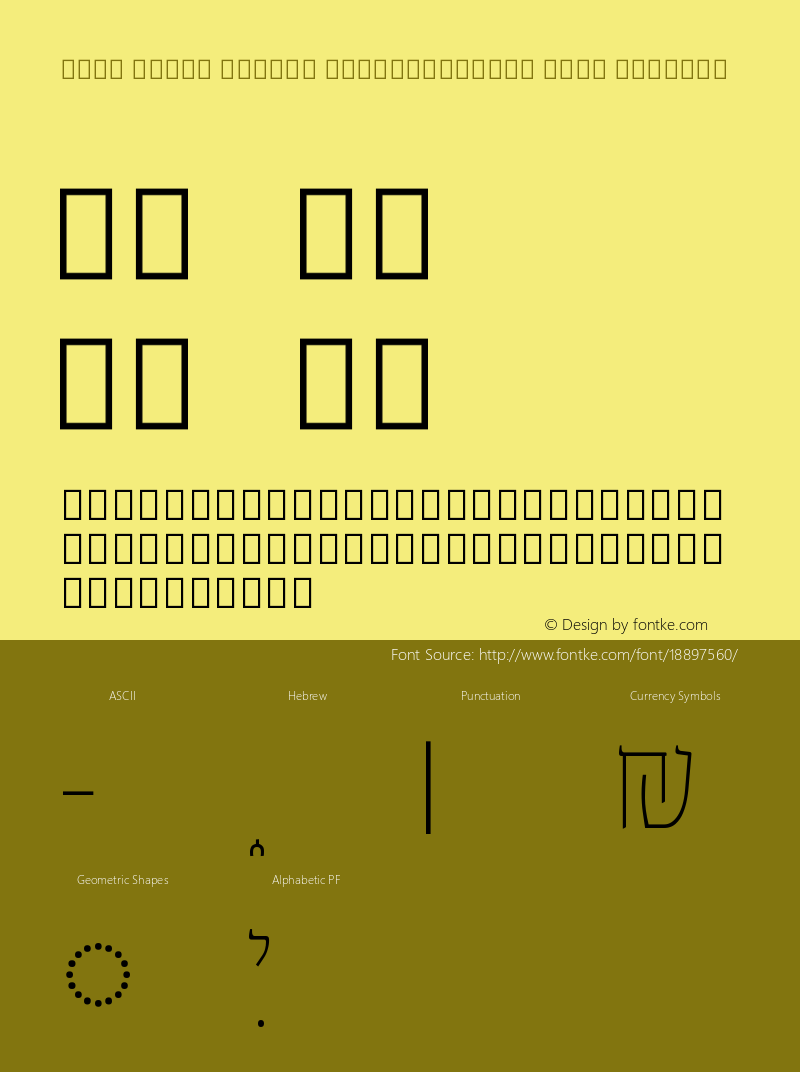 Noto Serif Hebrew SemiCondensed Thin Regular Version 1.901 Font Sample