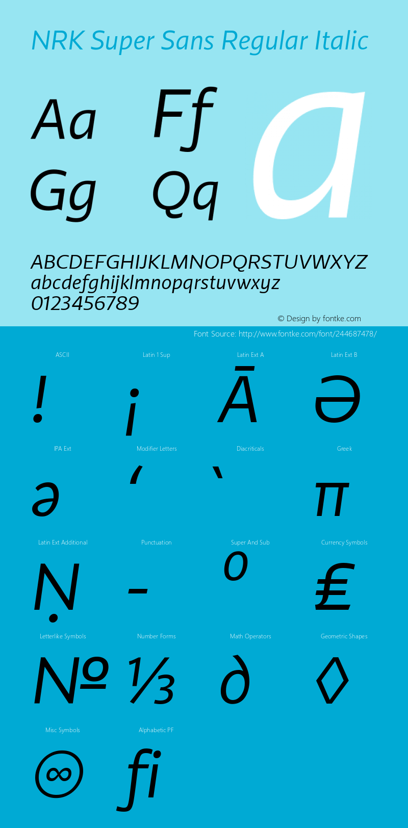 NRK Super Sans Regular Italic Version 1.010图片样张