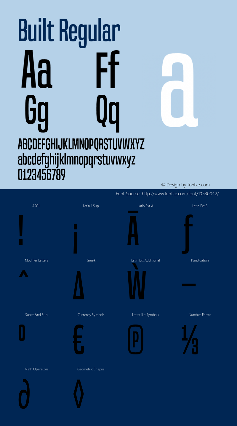 Built Regular Version 1.000;com.myfonts.typodermic.built.regular.wfkit2.42zm Font Sample