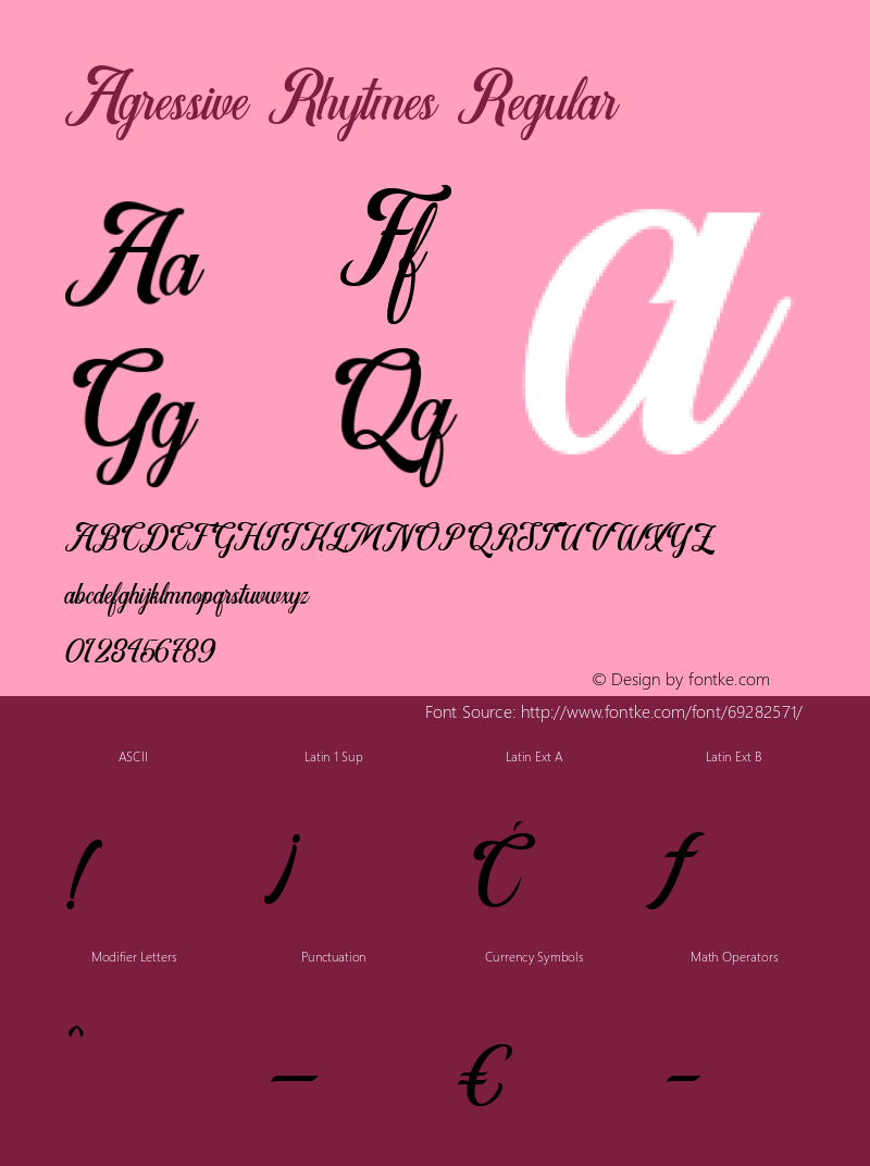 Agressive Rhytmes Version 1.00;May 15, 2020;FontCreator 12.0.0.2563 64-bit Font Sample