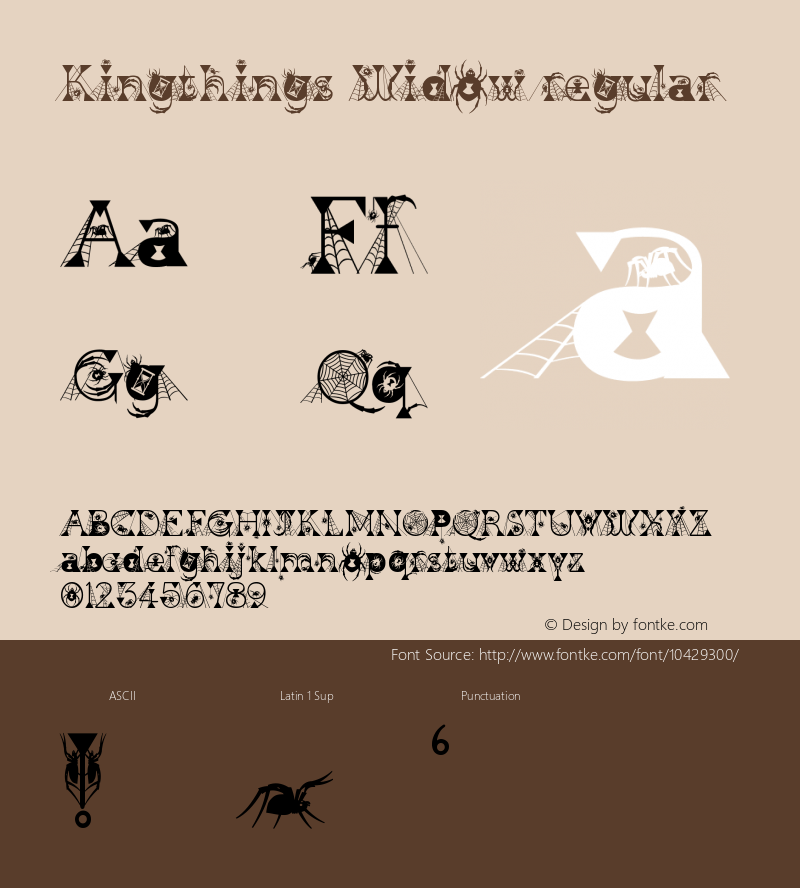 Kingthings Widow regular 1.0 Font Sample