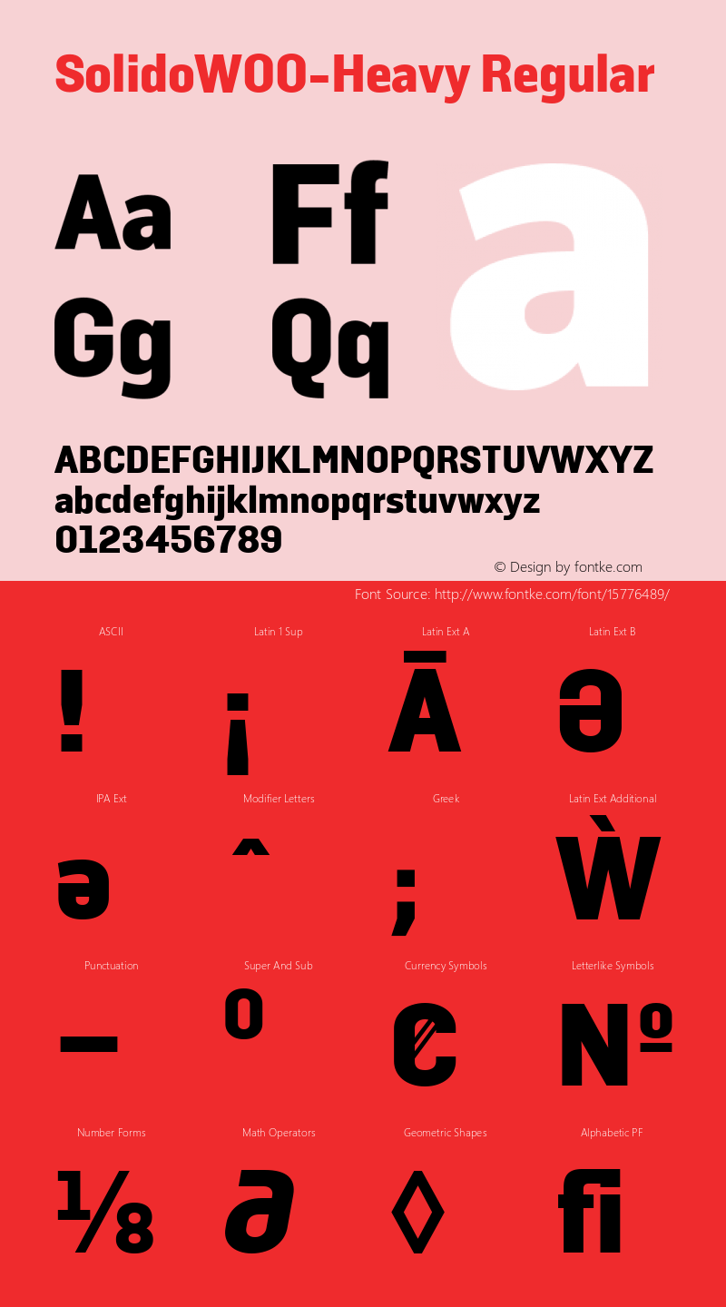 SolidoW00-Heavy Regular Version 1.10 Font Sample