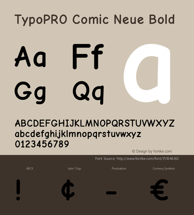 TypoPRO Comic Neue Bold Version 1.000 Font Sample