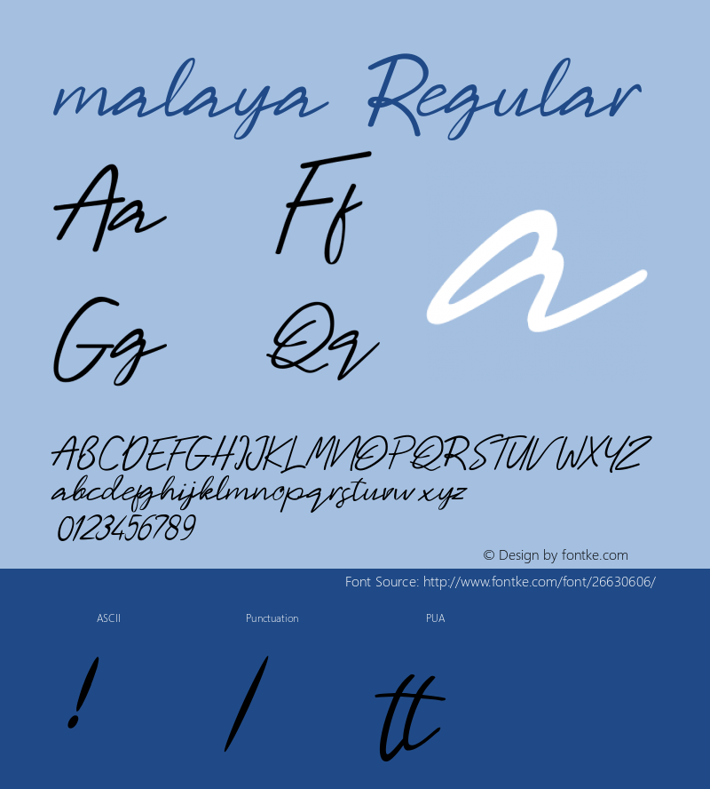 malaya Regular  Font Sample