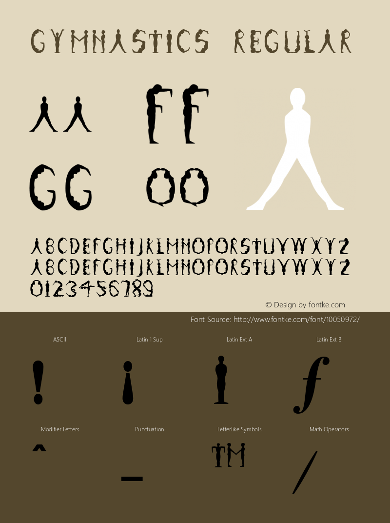 Gymnastics Regular The WSI-Fonts Professional Collection Font Sample