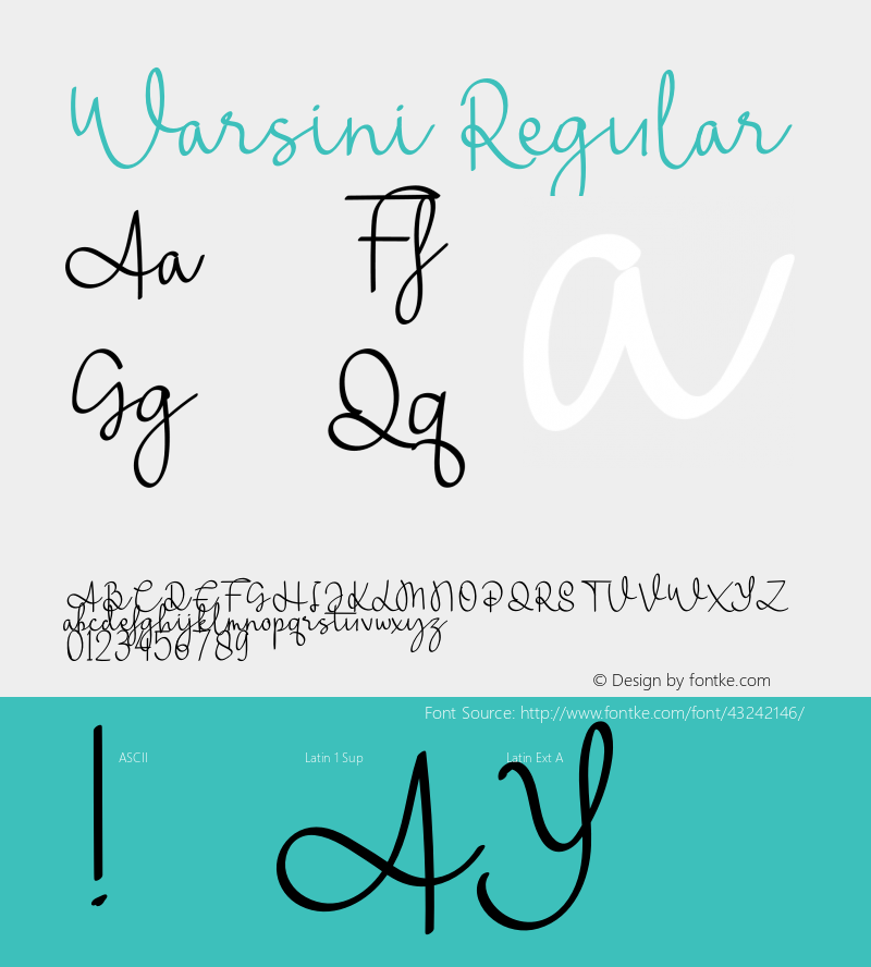 Warsini Version 1.002;Fontself Maker 3.3.0 Font Sample