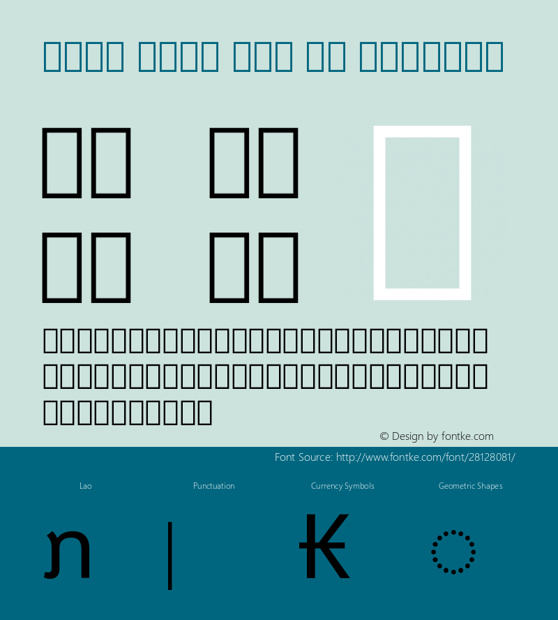 Noto Sans Lao UI Regular Version 2.000 Font Sample