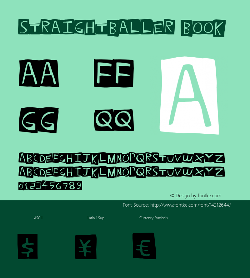 StraightBaller Book Version 1.00 November 19, 20 Font Sample