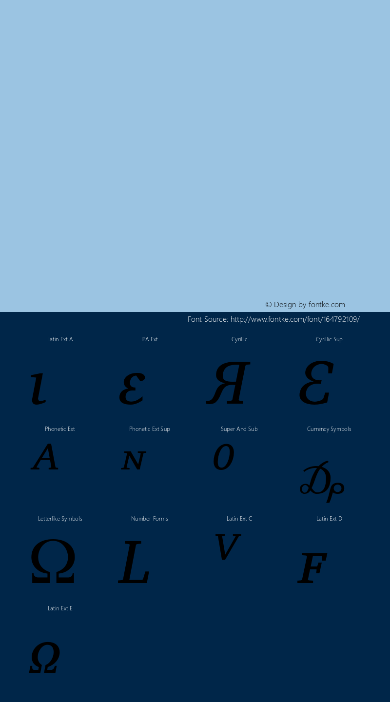 Veleka-Italic Version 1.000 Font Sample