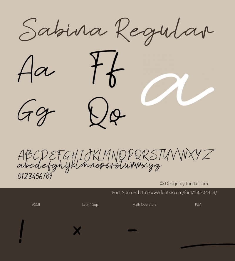Sabina Version 1.00;May 7, 2020;FontCreator 11.5.0.2430 32-bit Font Sample
