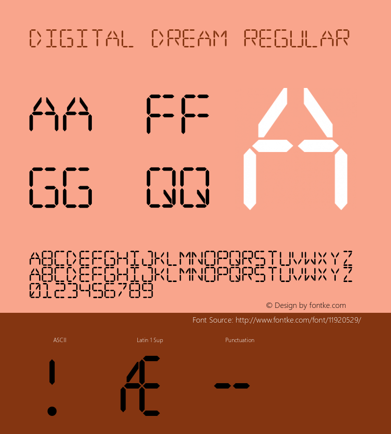 Digital dream Regular 2 Font Sample