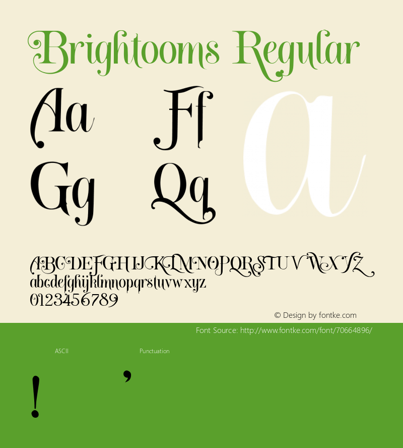 Brightoom's Version 1.000 Font Sample