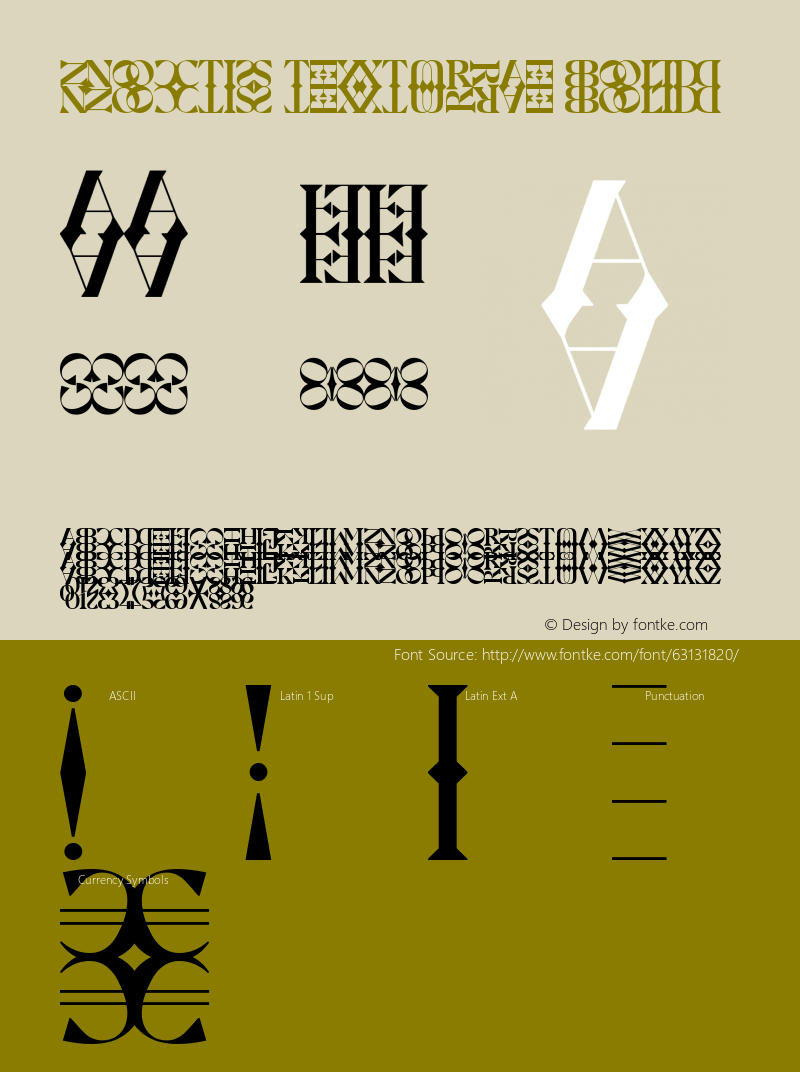 Noctis Texturae Bold Version 1.000 Font Sample