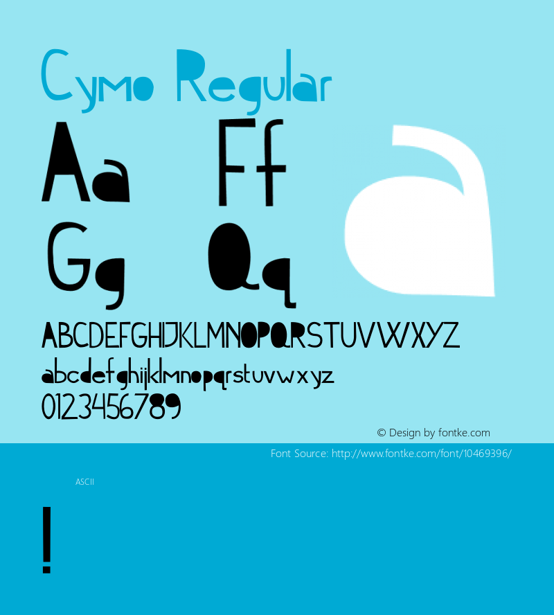 Cymo Regular Version 1.000 Font Sample