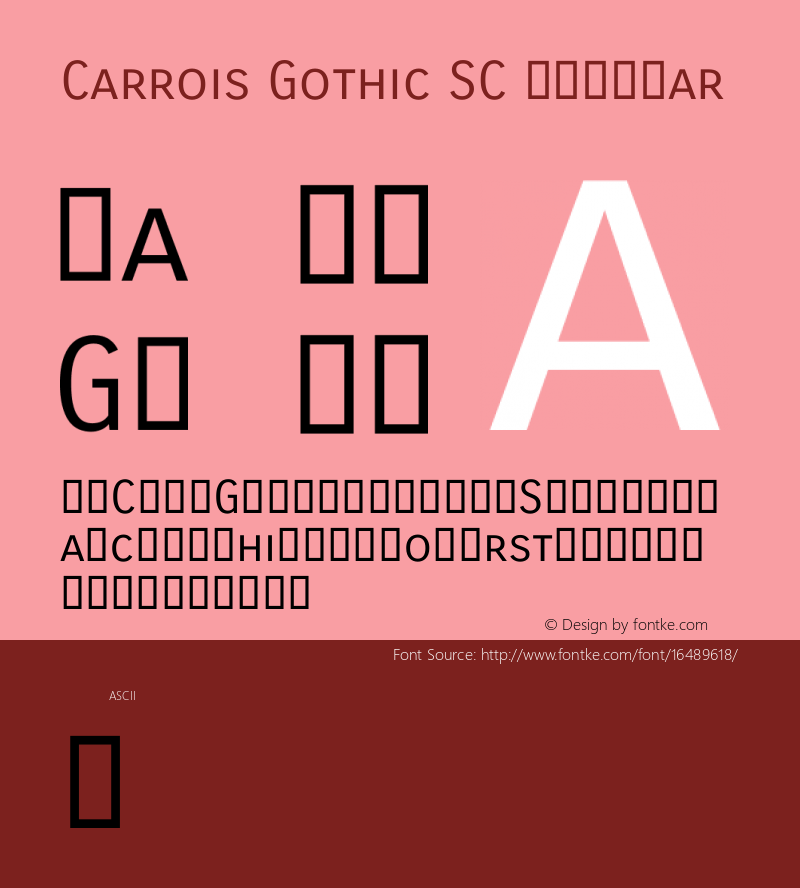 Carrois Gothic SC Regular Version 1.001 Font Sample