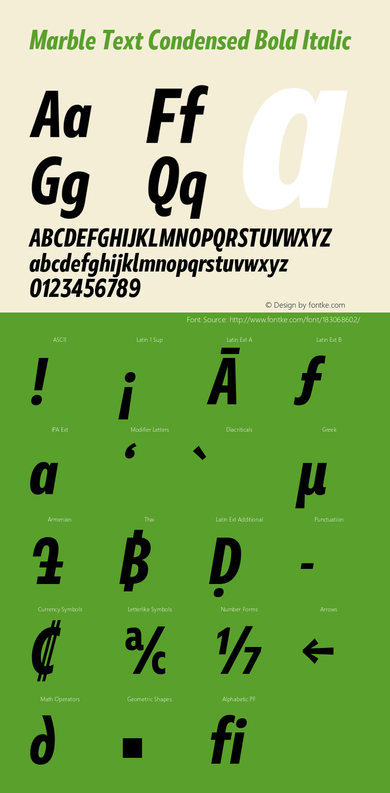 Marble Text Condensed Bold Italic Version 1.001图片样张