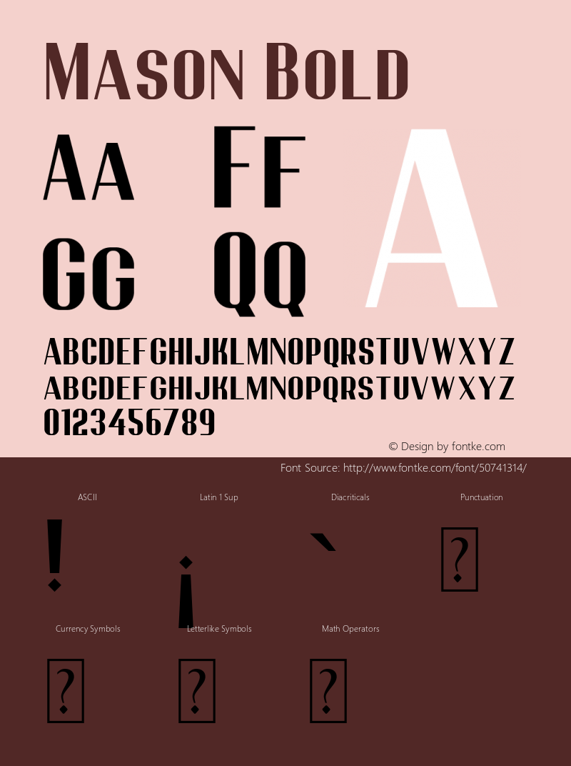 Mason Bold Version 1.00;December 24, 2019;FontCreator 12.0.0.2545 64-bit Font Sample