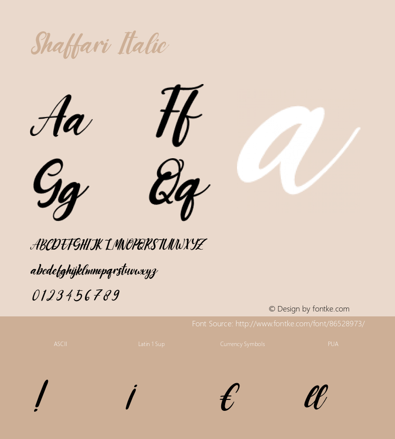 Shaffari Italic Version 1.00;October 14, 2020;FontCreator 12.0.0.2563 64-bit Font Sample