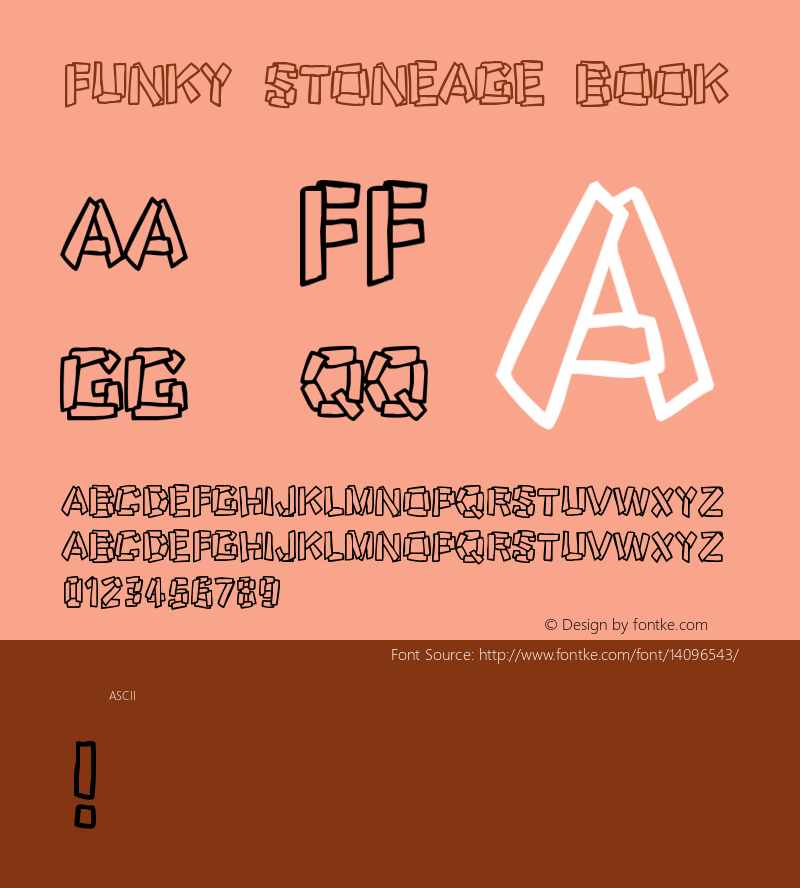 Funky Stoneage Book Version 2 Font Sample